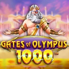 Gates of Olympus 1000 online game logo by Pragmatic Play on zumospincasino.org