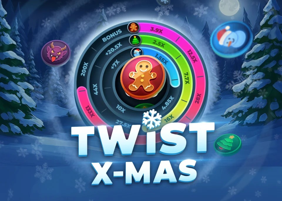 Twist X-mas logo by InOut at Zumospin Casino